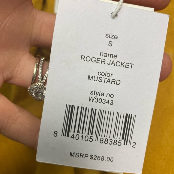 Walter Baker | Roger Double Breasted Jacket Mustard Size S - Picture 6 of 9